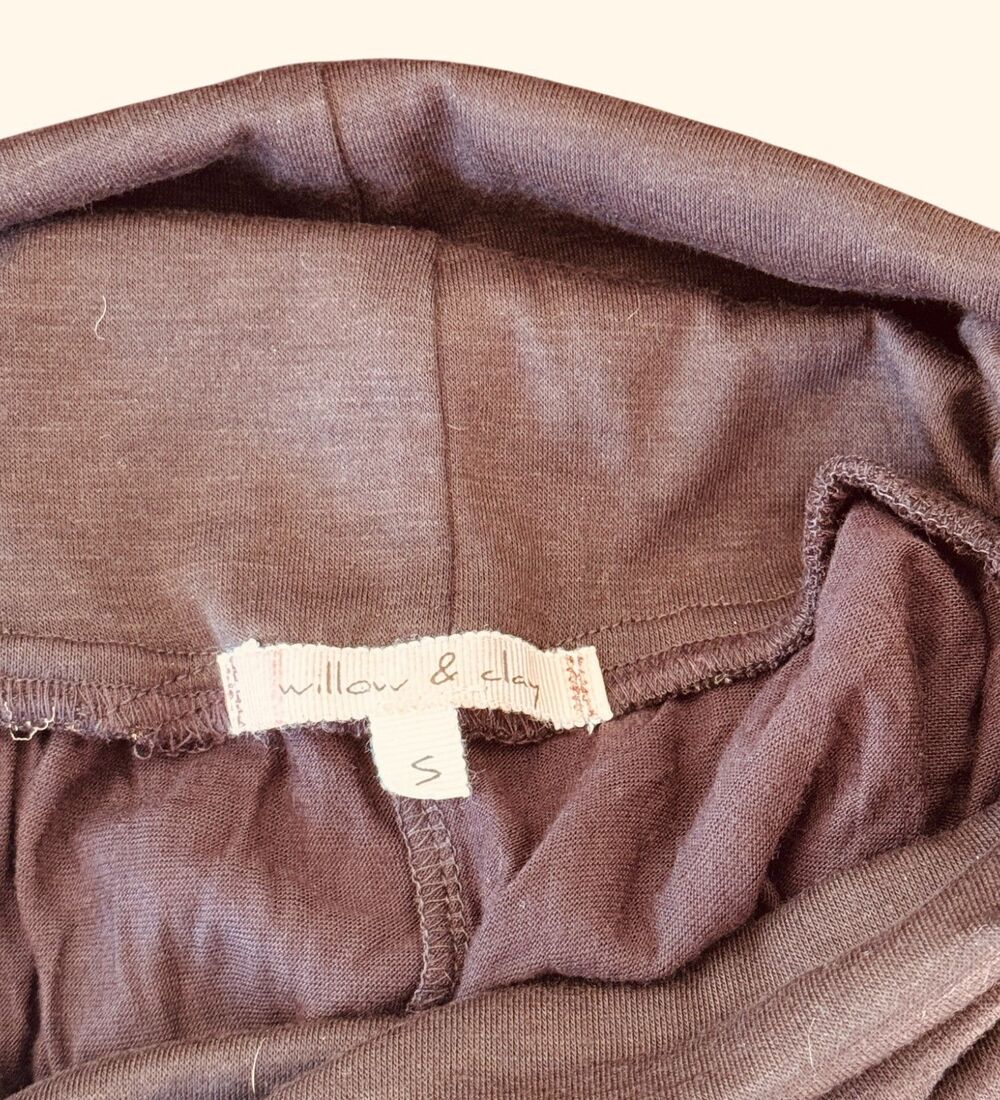 Willow + Clay Wm Small Brown Beige Crinkle Flowy Pullup Maxi Skirt - Picture 2 of 5